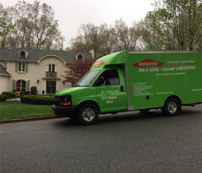 SERVPRO truck in front of home